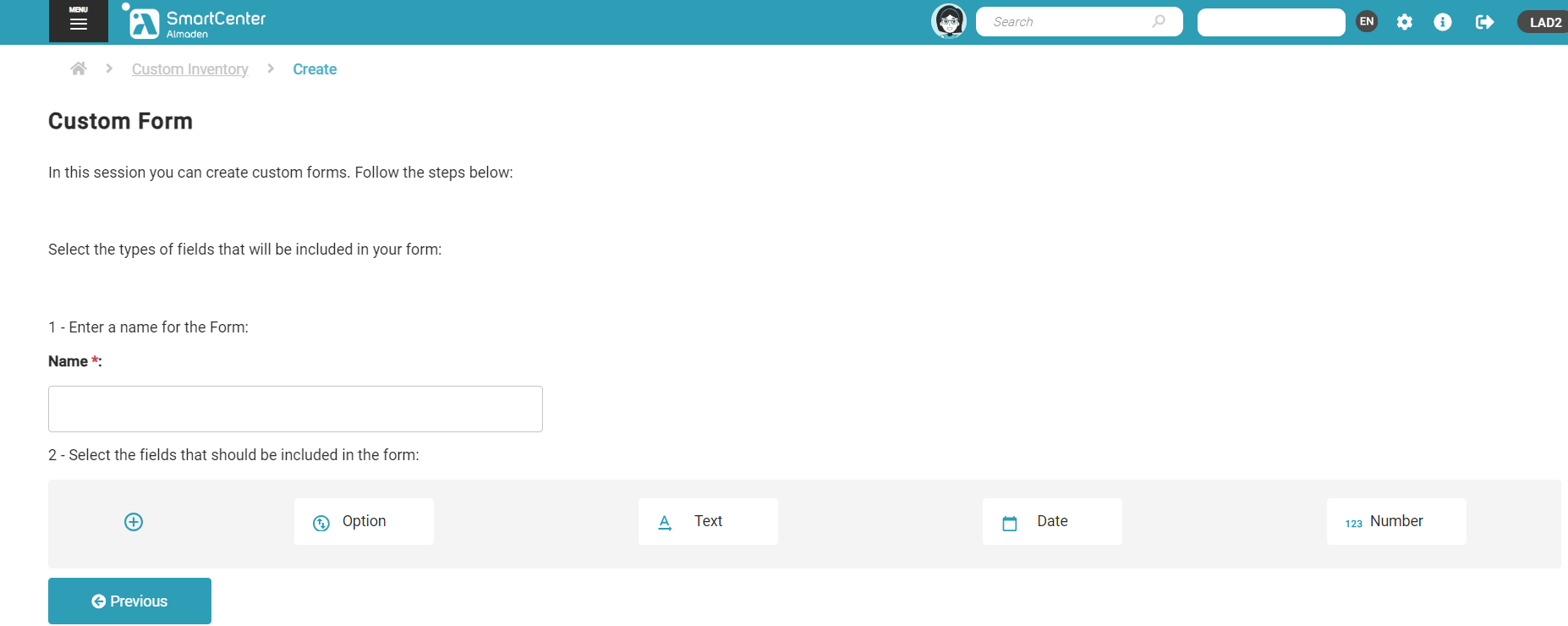 Custom Form Create Custom Data