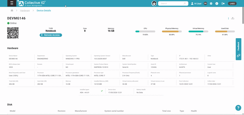 ITAM Device Details 4 Machine Profile