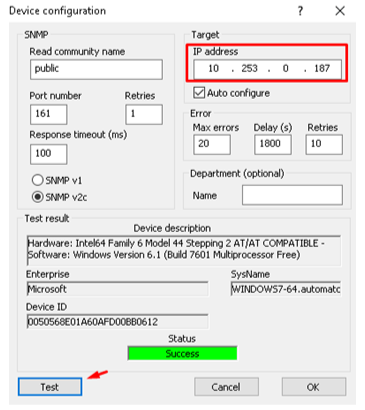 imagen 14 Configuración SNMP paso a paso