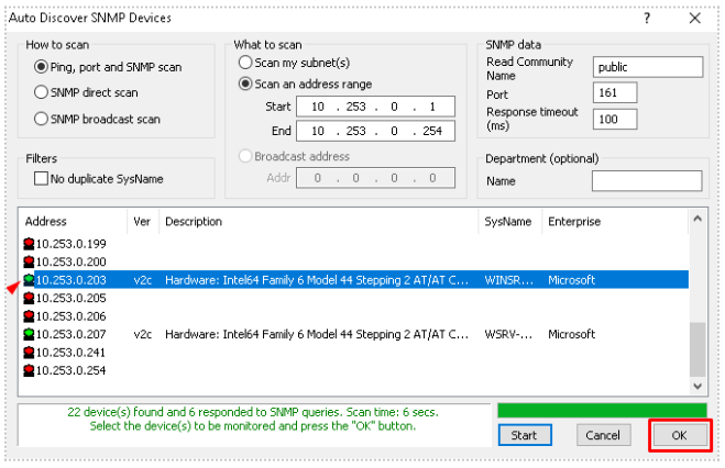 Imagem 19 Configuração de SNMP passo a passo