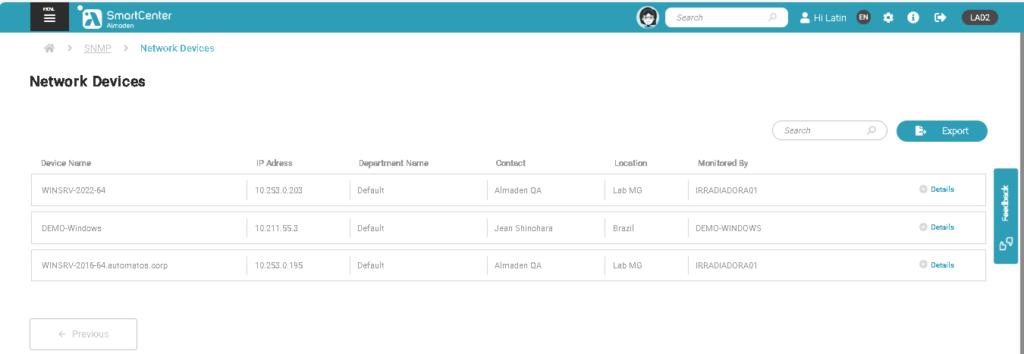 Imagem 28 Configuração de SNMP passo a passo