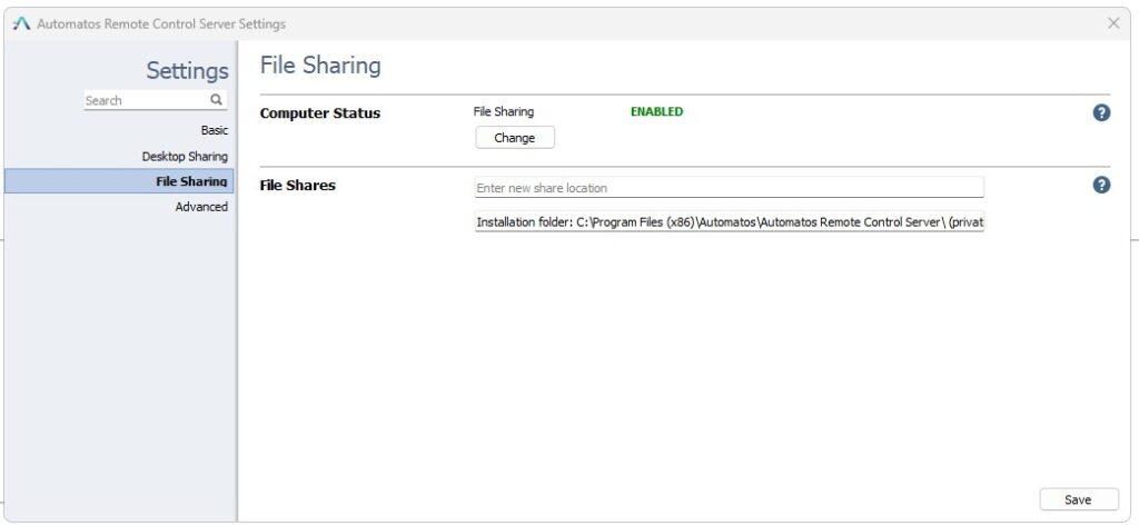 SRA Cfg5 Configuration - Automatos Remote Control Server