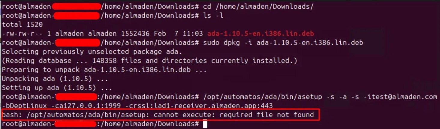 Install Error - "Cannot Execute: required file not found" "E: Sub-process /usr/bin/dpkg returned an error code (1)"