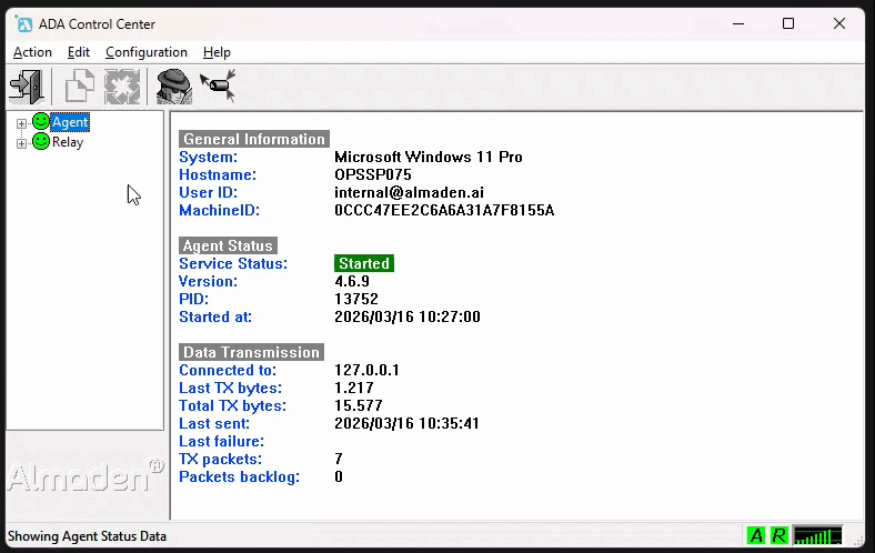 ADA Relay Log Verbose Log files - Microsoft Windows