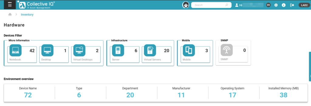 image 1 Routine Operations - Inventory > Hardware