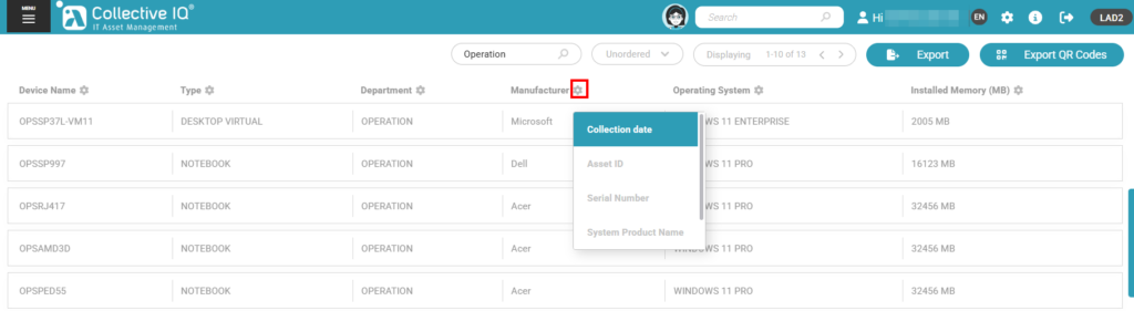 image 3 Routine Operations - Inventory > Hardware