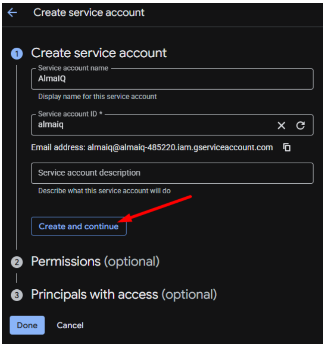 image 13 AlmaIQ Integration Google Cloud