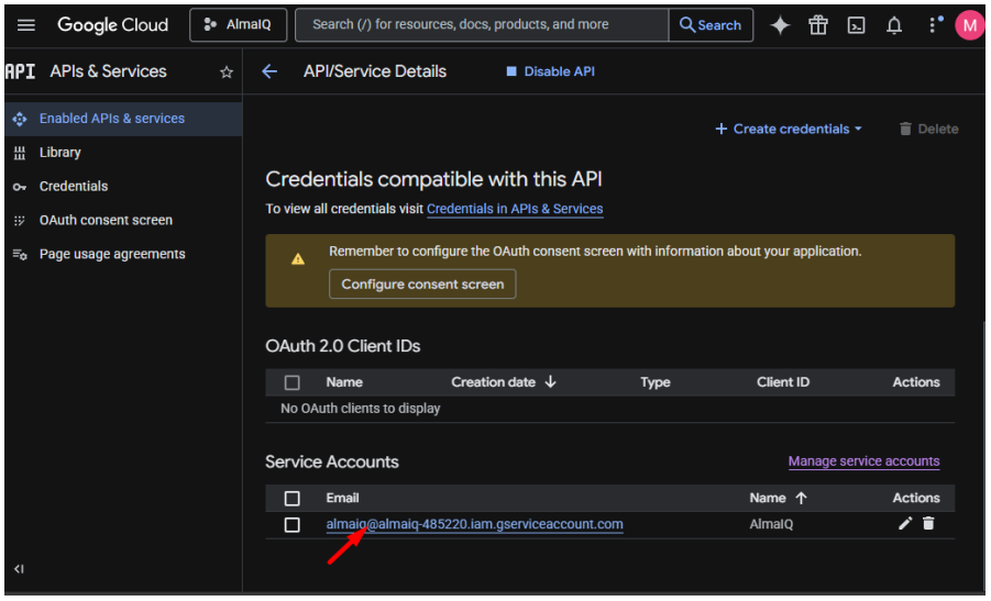 image 18 AlmaIQ Integration Google Cloud