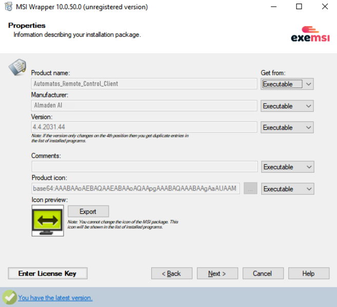 Snipaste 2026 07 07 14 12 59 Convert ".exe" Installer to ".msi" Package