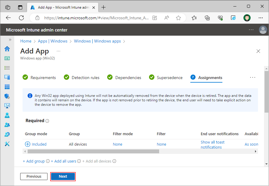 image 10 Intune Windows - Deploy Automatos Remote Control Client / Server
