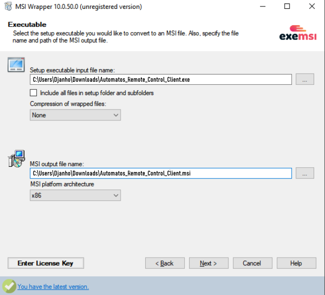 image 45 Convert ".exe" Installer to ".msi" Package