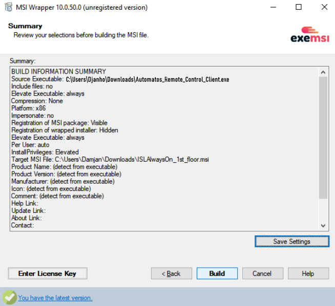 image 52 Convert ".exe" Installer to ".msi" Package
