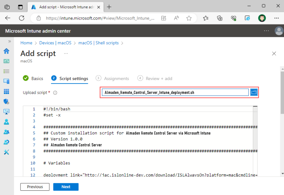 image 59 Intune MacOS - Deploy Almaden Remote Control Server